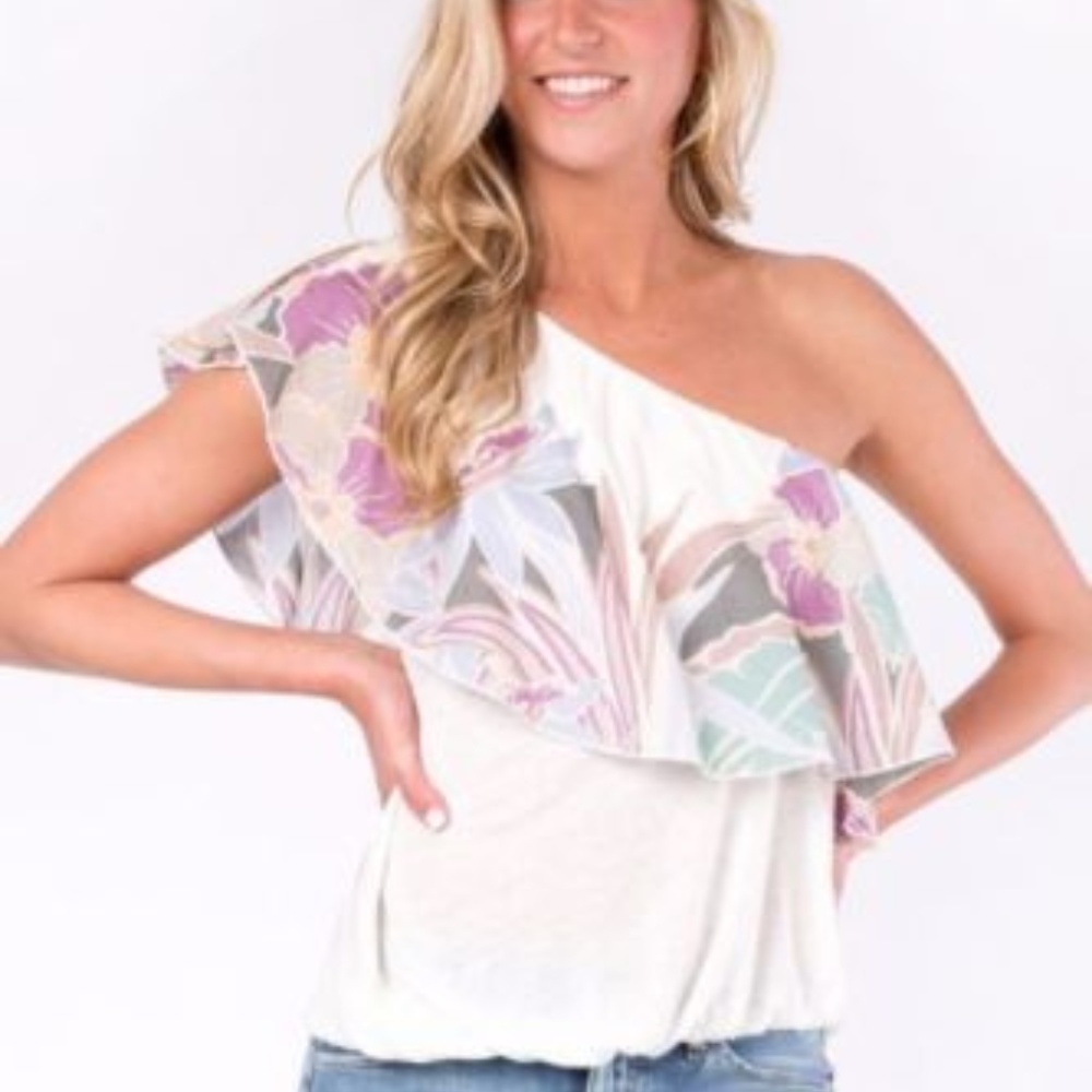 Free People Annka Bubble One-Shoulder Top